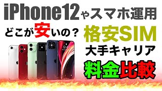 【値段比較】iPhoneを安く効率的にするおすすめ格安SIMと大手キャリア料金【2020年版 アイフォーン】