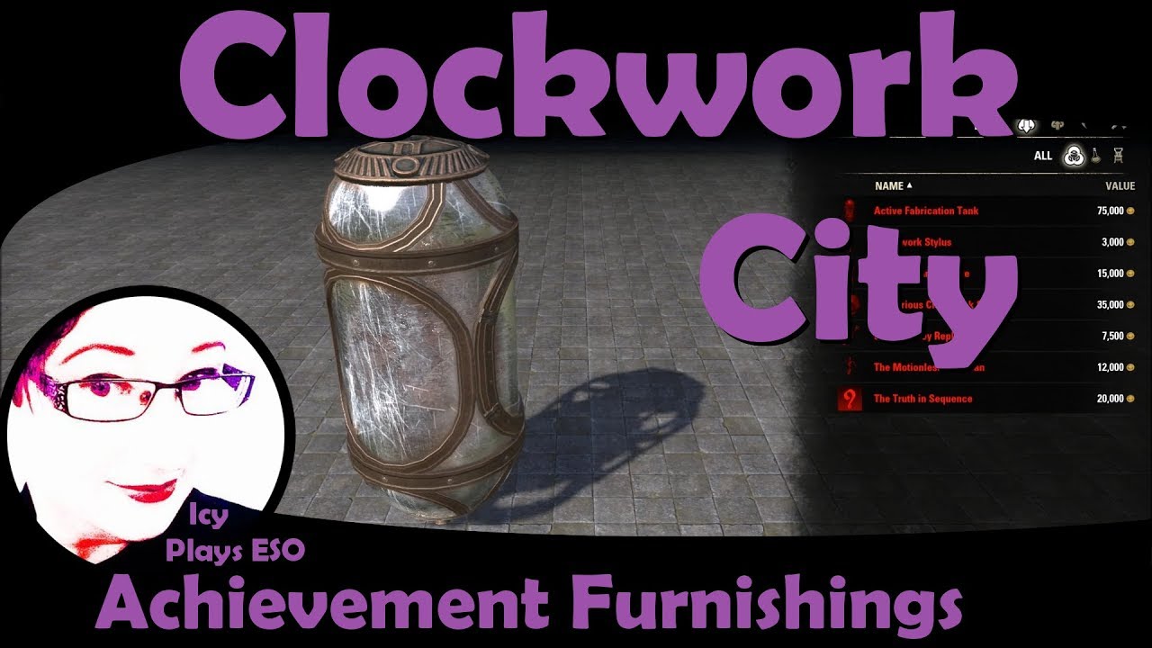 ESO Clockwork City Achievement Furnishings Icy Talks 20170919 YouTube