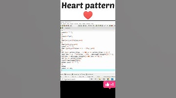 Heart pattern print in c // #shorts  #programming #coding