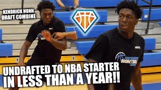 UNDRAFTED to NBA STARTER in ONE YEAR!! | NEVER SEEN Kendrick Nunn Draft Combine Footage