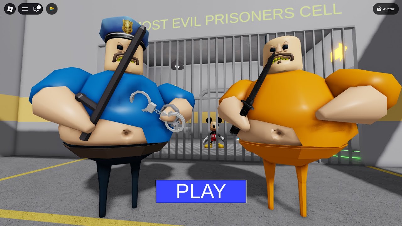 POLICE VS CRIMINAL BARRYS PRISON RUN! ( Obby ) #roblox #scaryobby #obby ...