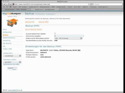 Datenbanksicherung mit MySQLDumper