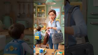 Working Mom’s Busy Morning | First Day of School ❤️📚 #Shorts #momlife #parenting #viral