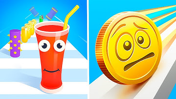 Coin Rush! vs Juice Run - All Levels Gameplay Walkthrough Android & IOS - NEW APK GAMES!