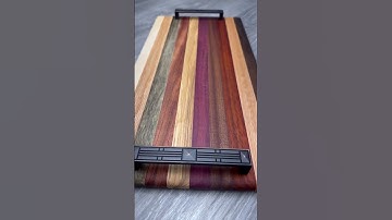 Loving the natural wood colors on this serving tray! #art #woodworking #artist #youtubeshorts #short