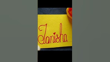 Tanisha beautiful name write in cursive writing #beautiful#cursive#handwriting#calligraphy#shorts