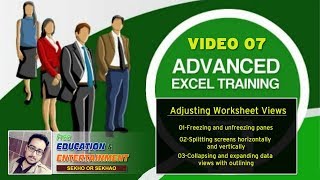 Excel Tutorial Video 07 | Adjusting Worksheet Views - Splitting screens  - Collapsing | YouTube