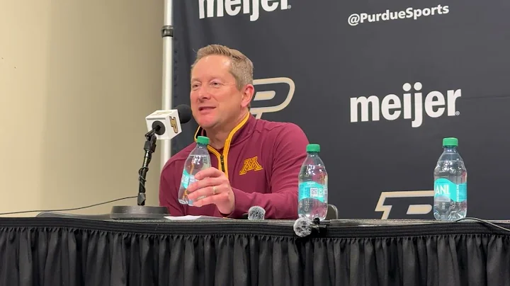 Minnesota Coach Niko Medved Post Game Purdue Basketball vs Minnesota