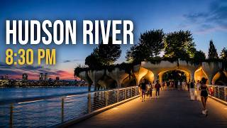 New York After Sunset | Hudson River Walk to Little Island 4K