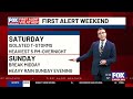 First Alert Weather Day Saturday as rain may cause college football delays