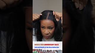 Shop Nadula Anniversary Sales. Get this wig! 🔥 No Glue, 7x5 Yaki Straight Bob Wig ft Nadula Wig