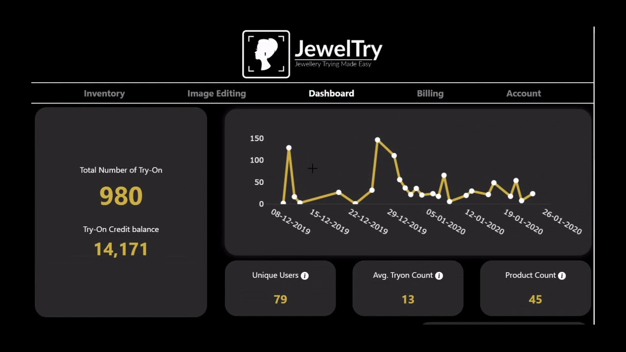 JewelTRY Dashboard Tutorial English Virtual Jewellery Try On YouTube