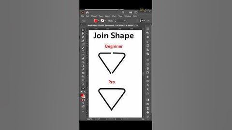 Join Paths Beginner and Professional in Illustator #join #path #adobe #illustrator #shorts