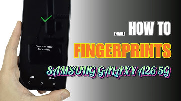 How to enable Fingerprints on Samsung Galaxy A26 5G
