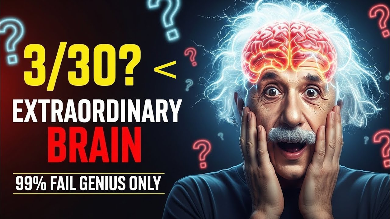 Can You Get 3 Out of 30? 🧠 Only Extraordinary Brains Can Pass!