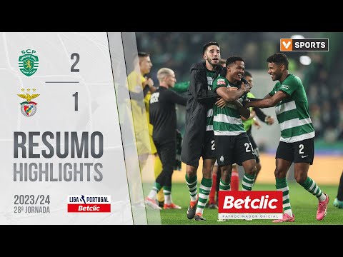 Resumo: Sporting 2-1 Benfica (Liga 23/24 #28)