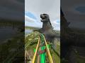 Epic Godzilla Minus One Roller Coaster Ride #godzilla