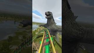 Epic Godzilla Minus One Roller Coaster Ride #godzilla