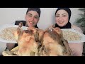 تحدي علي اثنين دجاج بلدي بوزن اربعه كيلو والبسله والملوخيه والأرز بالشعريه والعقاب