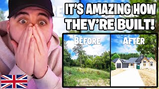 Brit Reacts to how AMERICAN HOUSES are Built from Start to Finish!