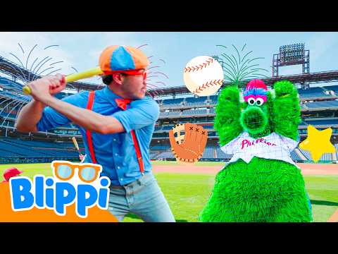 Blippi Explores a Baseball Stadium! ⚾ | Be Creative With Blippi | Creative Kids Club