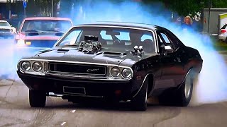 Bad-Ass BLOWN 1970 Dodge Challenger BURNOUTS!