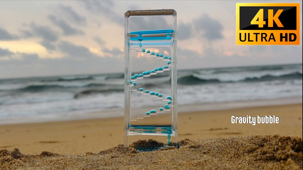 Gravity bubble satisfying beach view | 4K