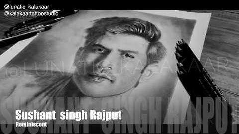 Sushant Singh Rajput - Realistic pencil drawing time lapse