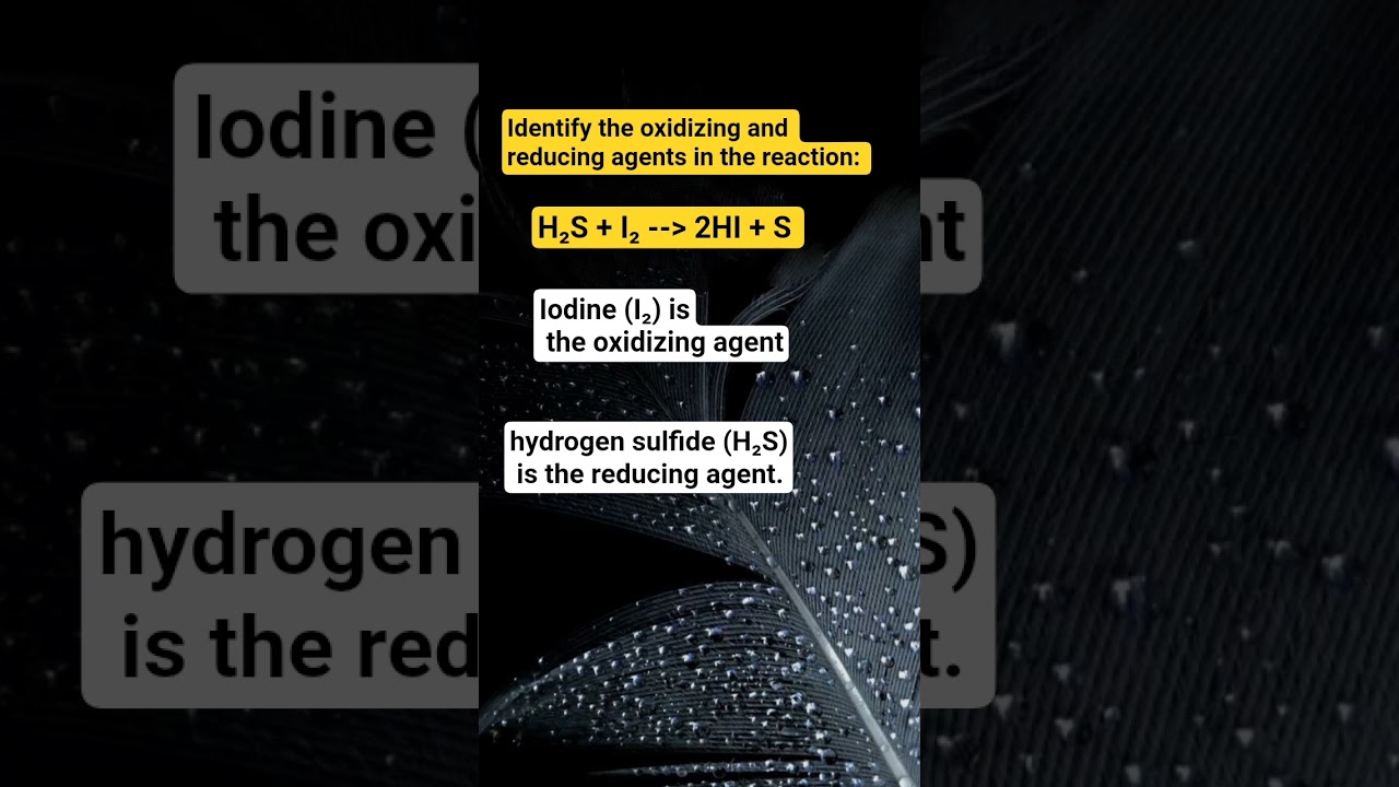 Identify the oxidizing and reducing agents#oxidisingagent #class10 #class12 #class#board#boardexam