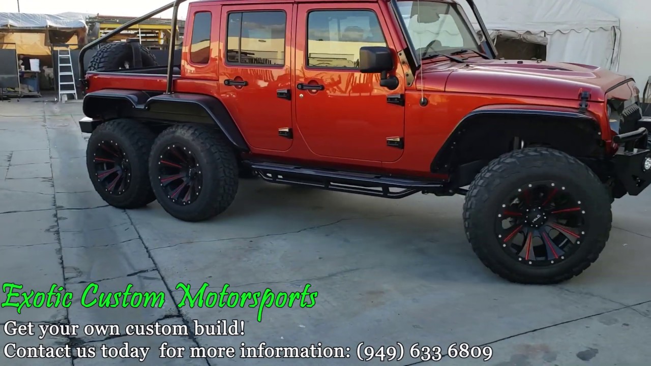 Hellcat powered 6x6 Jeep Wrangler drift - YouTube