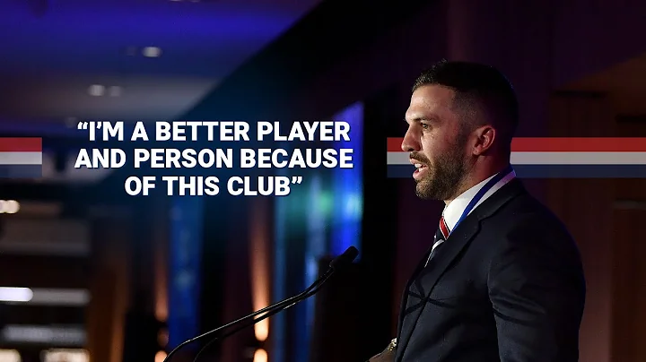 James Tedesco Accepts His Fifth Jack Gibson Medal