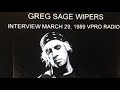 Capture de la vidéo Wipers Greg Sage 29 March 1989 Interview Part 1 Vpro Radio, The Netherlands