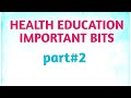 health education important bits #