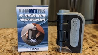Carson MicroBrite Plus 60x-120x Power LED Lighted Pocket Microscope Review