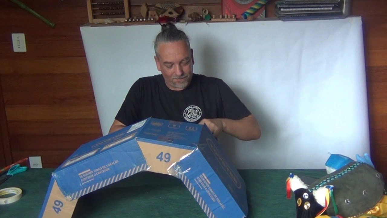 Boi de Mamão em Casa - Aula 2 e 3 ( Primeira versão) - Confecção do esqueleto do Boi