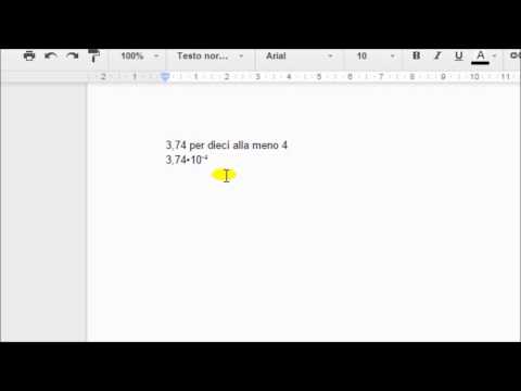 apici & pedici in google docs