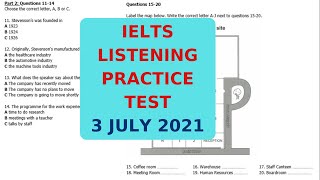 IELTS LISTENING PRACTICE TEST 3 JULY 2021