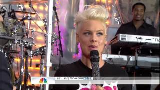 P!nk ,HD,Blow Me ,One Last Kiss, Live Interview,Today Show  2012,HD 1080p