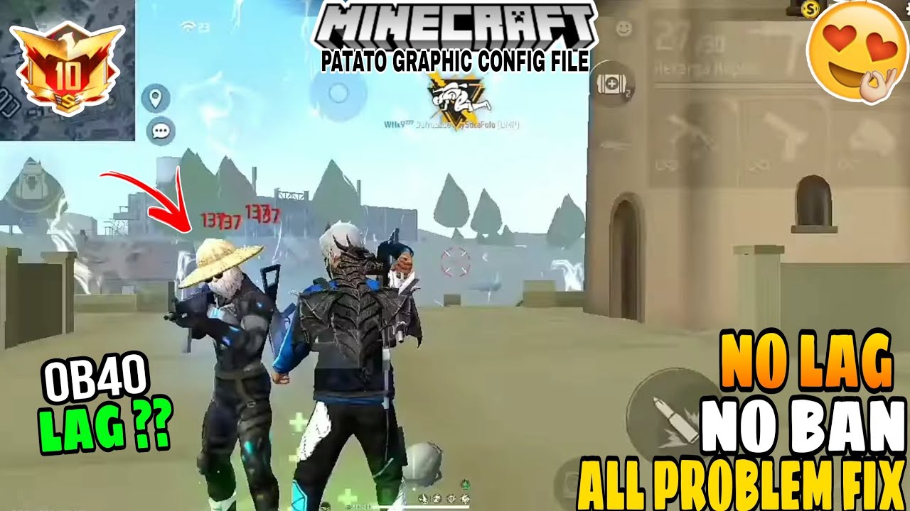 FREE FIRE MINECRAFT GRAPHICS IN FREE FIRE 🔥| PLAY WITHOUT ANY LAG ...