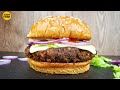 Chapli Kabab Burger Recipe By Aqsa&#39;s Cuisine | Peshawari Chapli Kabab Restaurant Style,Kabab Recipe