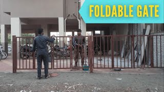 FOLDABLE GATE | FOLDING ENTRANCE GATE | NEW DESIGN |Folding gate installation