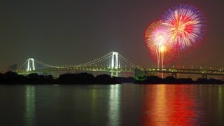 【 東京湾大華火祭　潮風公園 】　お台場　レインボーブリッジ 　東京湾花火