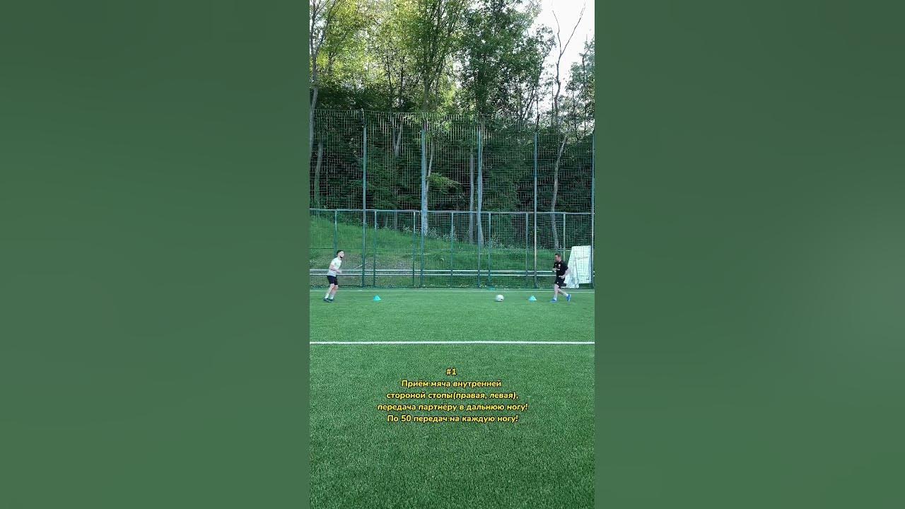 Приём мяча внутренней стороной стопы