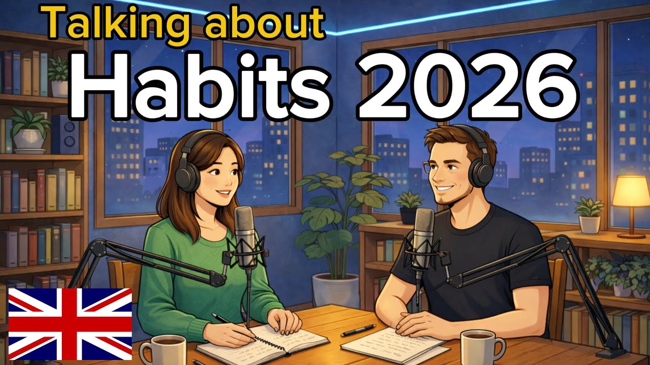 Learn English with podcasts Easy English conversation | How to talk about Habits in 2026
