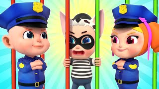 Rescue Baby's Toys  Police Officer Song + Wheels On The Bus | More Nursery Rhymes & Rosoo Kids Song