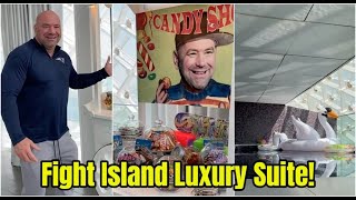 Dana White shows of LUXURY Fight Island suite!