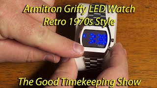 New 1970's Style Retro 'Griffy' Armitron LED watch