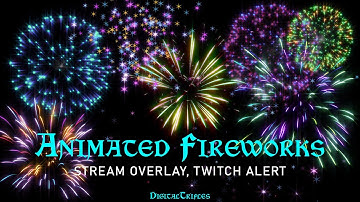 Animated Firework, Full Screen Stream Overlay, Twitch Alert, Vtuber and Streamer Asset