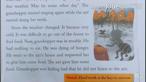 Ecps class 1 moral science chapter 4 the ant and the grasshopper part 4