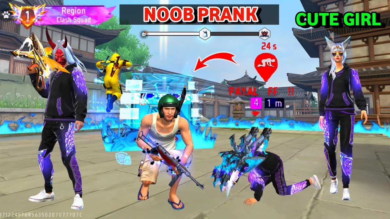 लड़की के साथ Kar दिया Noob Prank 😂 लेकिन 3 Cute Girl 😍 Gussa हो Gayi 💔 अब Kya होगा 👿🔥 Free Fire